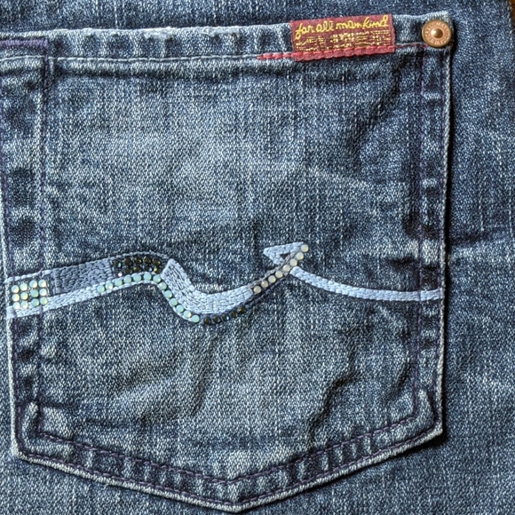 7 for All Mankind Denim Skirt sz 28 - Picture 7 of 12